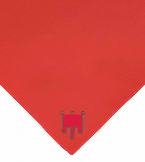 Foulard rouge Auvergnat Brodé