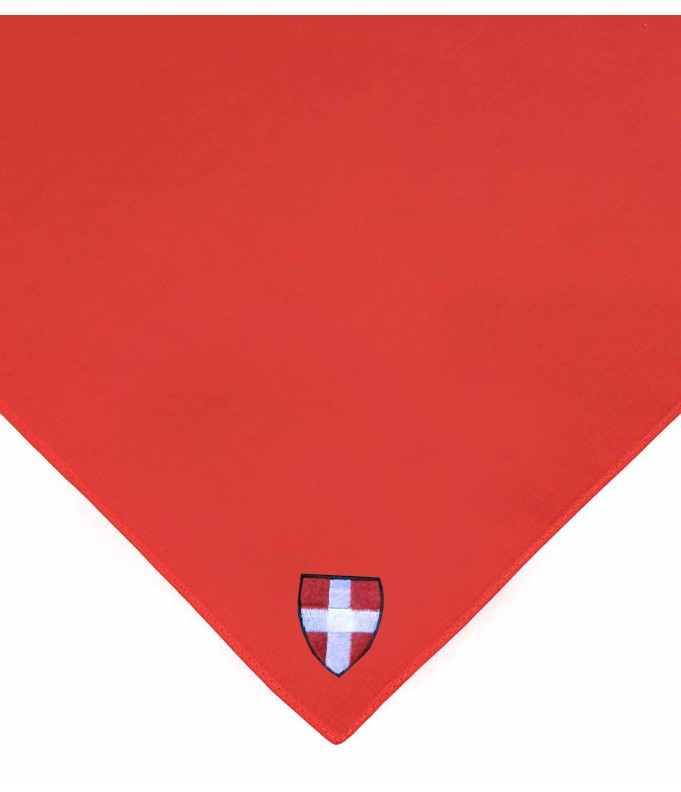 Foulard rouge Savoie  Brodé