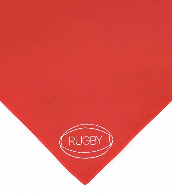 Foulard rouge Rugby