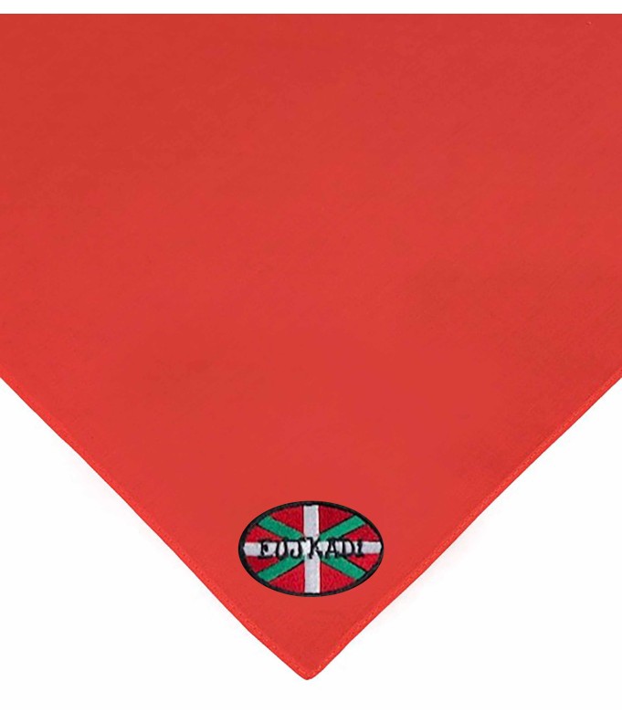 Foulard rouge Euskadi brodé personnalisé