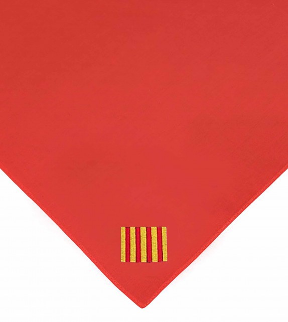 Foulard rouge Provence Brodé