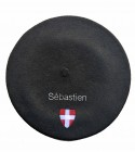 Maxi Béret savoyard noir  personnalisé O35