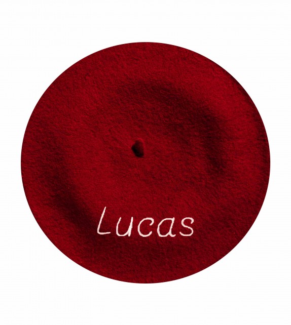 Béret basque rouge personnalisé