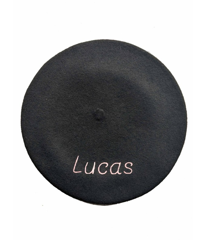 Maxi Béret basque noir (Boina) personnalisé O35