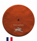 Béret  Lièvre fabriqué à Bayonne et  personnalisé à Osses