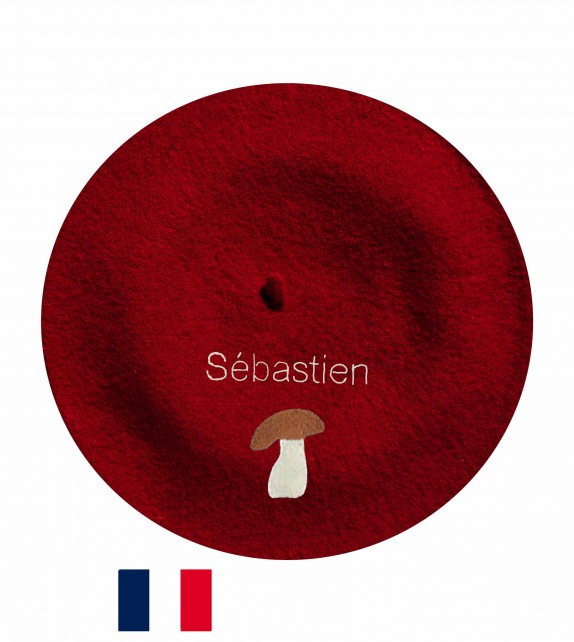 Béret Cèpe fabriqué à Bayonne et personnalisé à Osses
