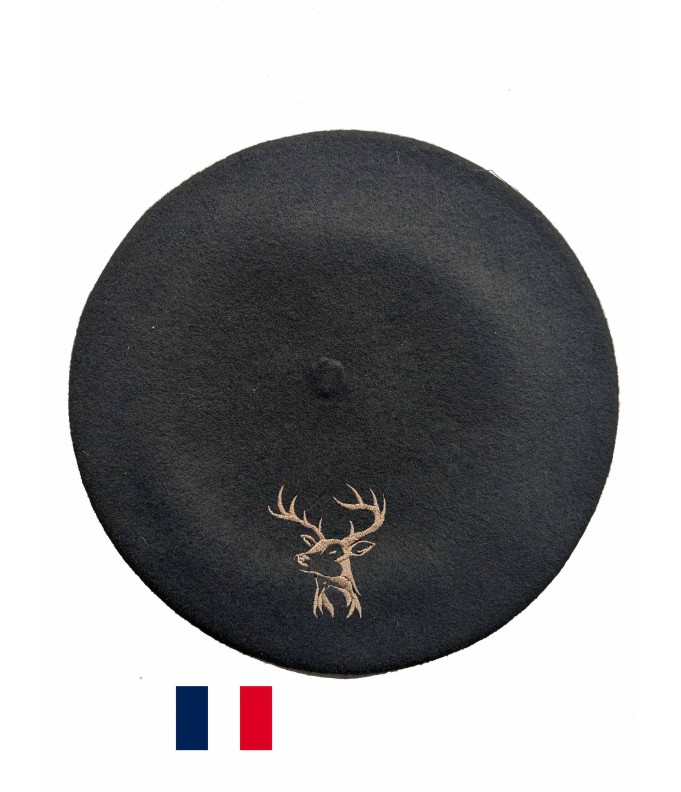 Béret Cerf 2 fabriqué à Bayonne et personnalisé...