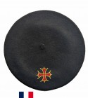 Béret Croix Occitanne noir fabriqué à Bayonne