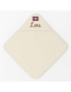 Cape de bain personnalisée avec motif drapeau Basque