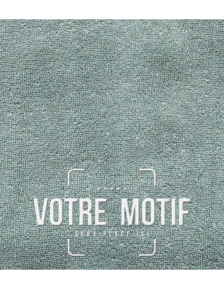 Drap de bain personnalisé prénom – motif Pelote Basque à Main Nue 2 brodé