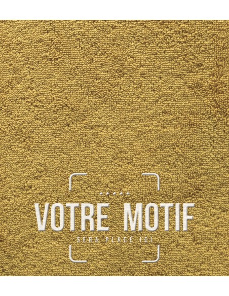 Drap de bain personnalisé prénom – motif Croix Basque brodé