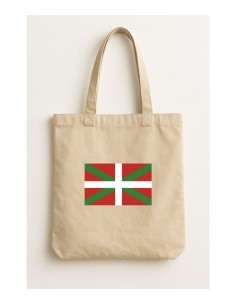 Cabas en coton Ikurriña – drapeau basque imprimé