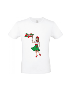 T-shirt en coton Neska Ikurriña – illustration basque...