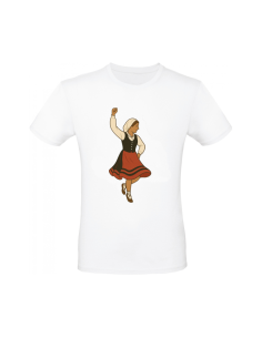 T-shirt en coton Dantza – illustration basque imprimée