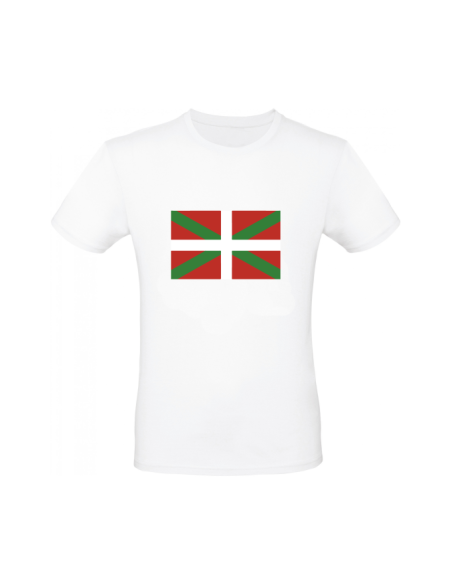 T-shirt en coton drapeau basque – illustration basque imprimée