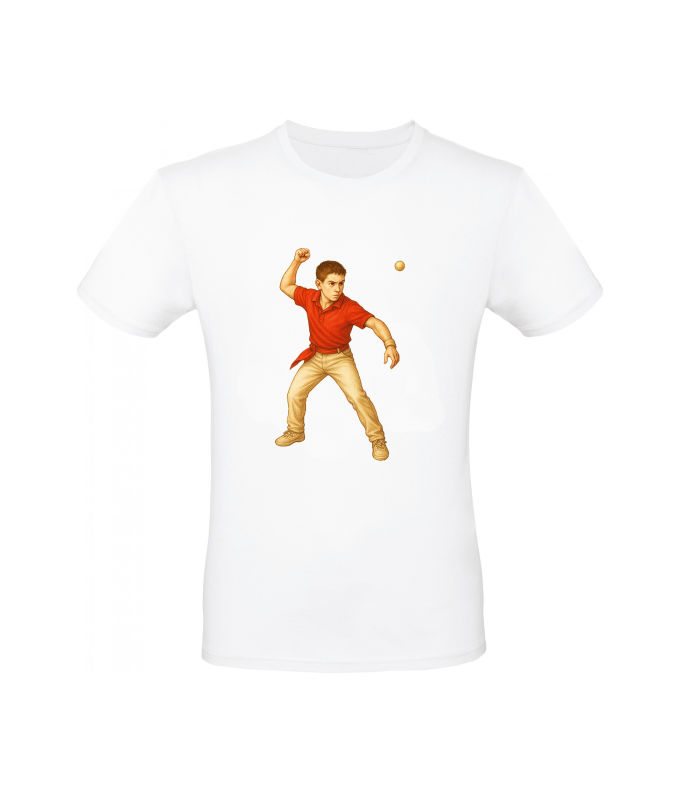 T-shirt en coton Pilotari – illustration basque...