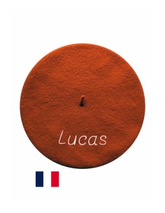 Béret Basque orange personnalisé – fabrication à Bayonne,...