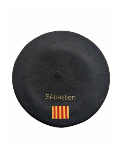 Béret Provence personnalisé noir brodé