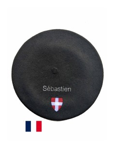 Béret savoyard personnalisé noir – fabrication à Bayonne,...