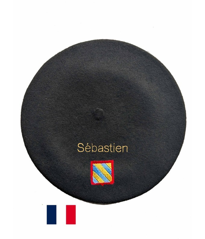 Béret bourgogne personnalisé noir – fabrication...