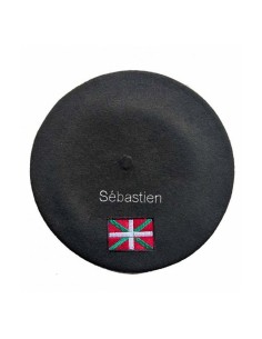 Béret Drapeau Basque personnalisé brodé