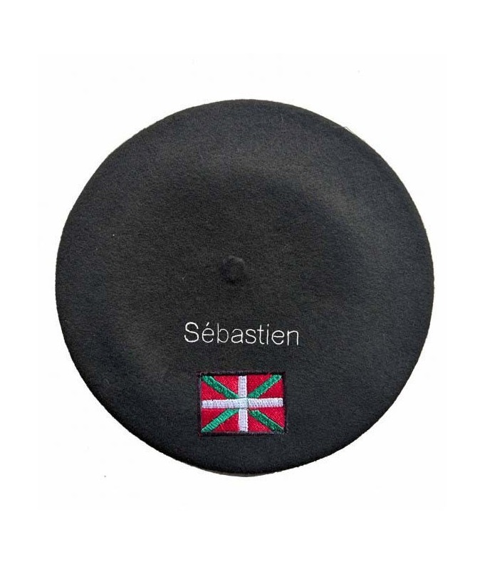 Béret Drapeau Basque personnalisé brodé