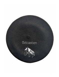 Béret cheval personnalisé brodé