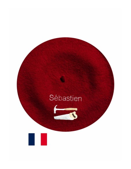 Béret Charpentier personnalisé – fabrication à Bayonne, broderie à Ossès