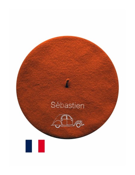 Béret 2CV personnalisé – fabrication à Bayonne, broderie à Ossès
