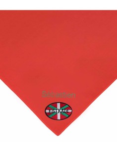 Foulard rouge Euskadi personnalisé par broderie