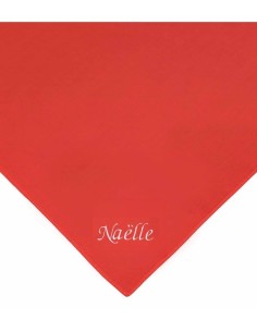 Foulard rouge Bébé personnalisé par broderie