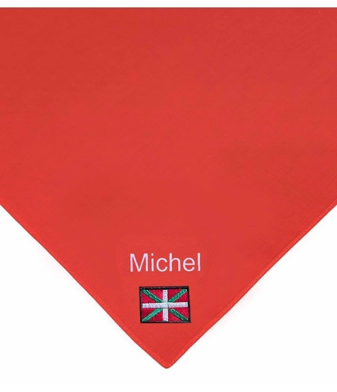 Foulard rouge Drapeau Basque personnalisé par...