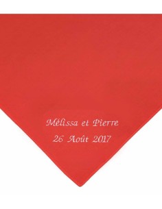 Foulard feria rouge personnalisé brodé – prix dégressifs