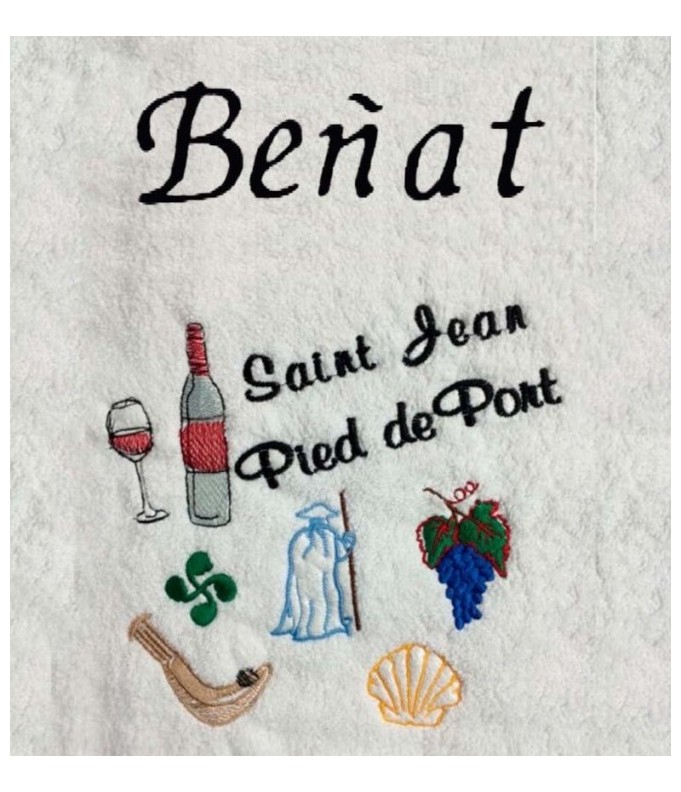Drap de bain personnalisé prénom – motif Saint...
