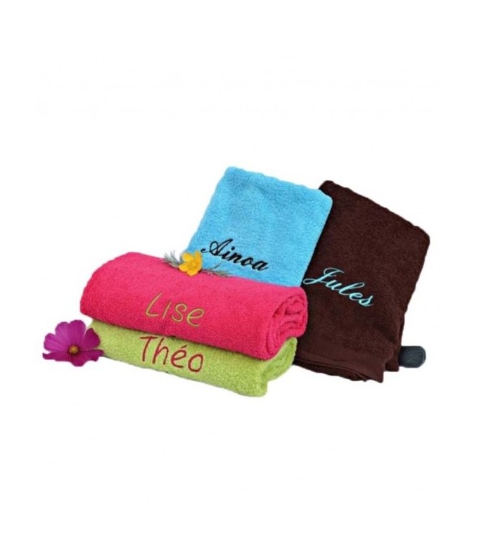 Drap de bain personnalisé 70x140 – prénom brodé