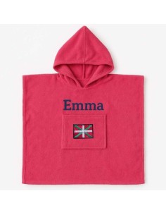 Poncho personnalisé – motif drapeau basque brodé